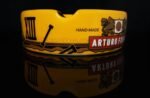 Arturo Fuente Cigar Ashtray, Premium Ceramic 4-Cigar Ashtray, Yellow Rush the Hands Design, Luxury Ashtray for Cigars, Smoking Accessories for Home, Office & Lounge - Image 2