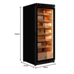 Raching Cigar Humidor Cabinet Electronic Cigar Humidor Premium Cigar C Series - C230A ( 1200 cigars )- BLACK - Image 2