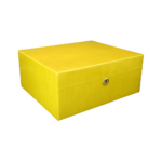 Donatus Cedar Cigar Humidor Case – Large Capacity Cigar Storage Box with Humidifier & Hygrometer | Yellow - Image 5