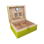 Donatus Cedar Cigar Humidor Case – Large Capacity Cigar Storage Box with Humidifier & Hygrometer | Yellow - Image 7