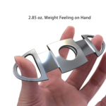 Premium Cigar Cutter Stainless Steel Double Blades Cigar Cutter  Round Cut - Silver - Image 5