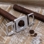 Portable Cigar Cutter Silver Gift Boxed Cigar Cutter Zinc Alloy Plated Stainless Steel Double Edge Cigar Cutter - Image 2