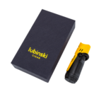 Lubinski Jet Flame Cigar Lighter With Punch Cigar Holder Metal Body Refillable Yellow - Image 3