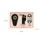 Jifeng Cigar Lighter and Cutter Ashtray Set Alloy Windproof Jet Flames Lighter 3 Pieces Set with Gift Box - Image 5