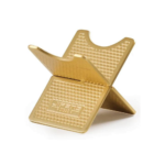 Portable Cigar Holder Stand Metal Cigar Rest with Leather Case Gold