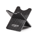 Portable Cigar Holder Stand Metal Cigar Rest with Leather Case Black