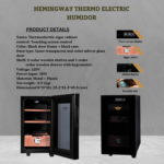 Hemingway Electric Cigar Humidor Cabinet With Hygrometer - Image 7