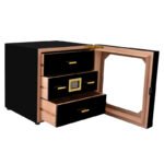 Clear Acrylic Humidor | Portable Cigar Box with Cedar Tray & Hygrometer