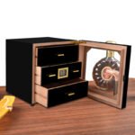 Clear Acrylic Humidor | Portable Cigar Box with Cedar Tray & Hygrometer - Image 8