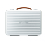 Luxury Aluminium Alloy Cigar Humidor Portable Cigar Storage Box Cedar Wood Interior Holds 20 Cigars