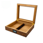 High-Quality Customized Handmade Wooden Glass Top Cigar Humidor (15-20 CT) – Premium Storage - Image 3