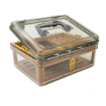 Modern Stylish Cigar Storage Humidor – Premium Natural Wood & Acrylic Design (Holds 50 Cigars) - Image 2