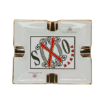 Fuente The OpusX Society Cigar Ashtray - Cenicero de Porcelana Ashtray With 4 Cigar Holders White
