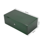 Tiffani Lacquer Cigar Box Green Cedar Wood Cigar Box UPTO 12 Cigar - Image 3
