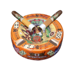 Arturo Fuente Special Edition Large Cuba Ceramic Cigar Ashtray 4 Cigar Holder Ashtray - Orange - Image 2