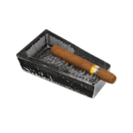 Crystal Glass Ashtray Beautiful Cigar Ashtray Portable Household Cigar Holder Ashtray Black - Image 3