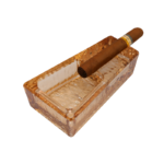 Crystal Glass Ashtray Beautiful Cigar Ashtray Portable Household Cigar Holder Ashtray Gold - Image 2