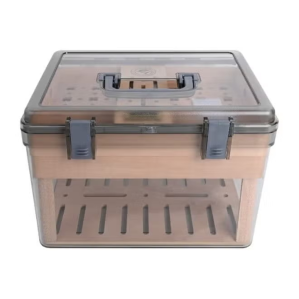 CIGARLOONG Large Transparent Acrylic Cigar Humidor with Hygrometer - Image 5